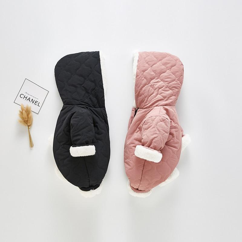 Plush Thickened Winter Jumpsuit for Infants - Minimalist Snowsuit