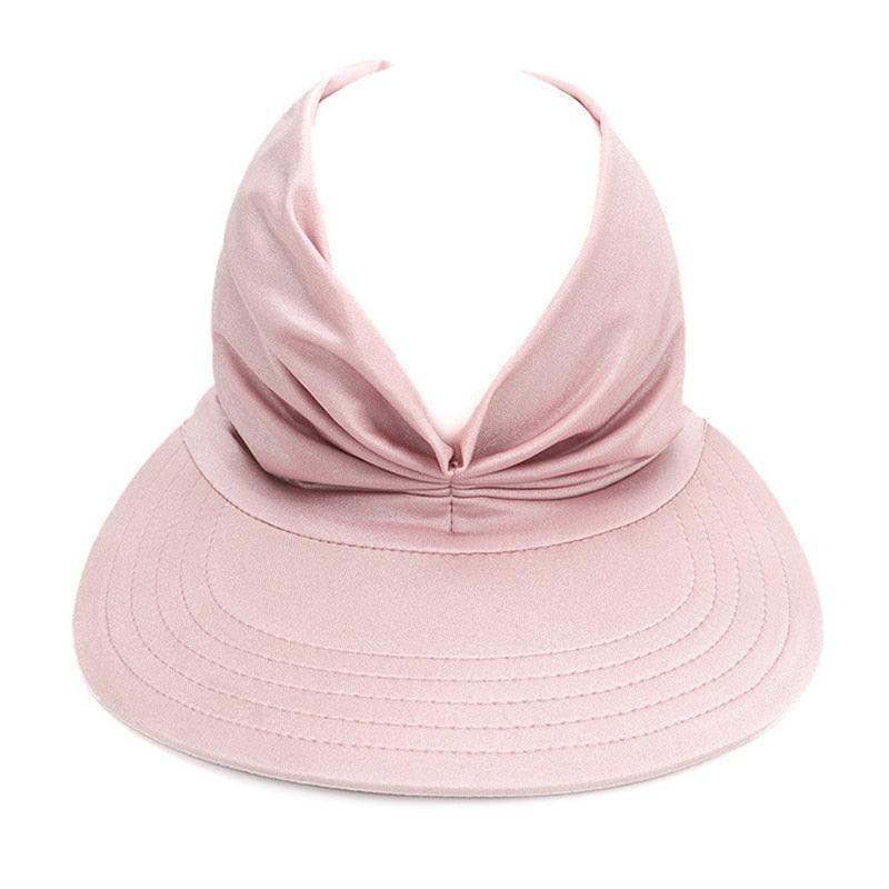 Women's Elegant Sun Visor Hat – Lightweight Packable UV Beach Hat