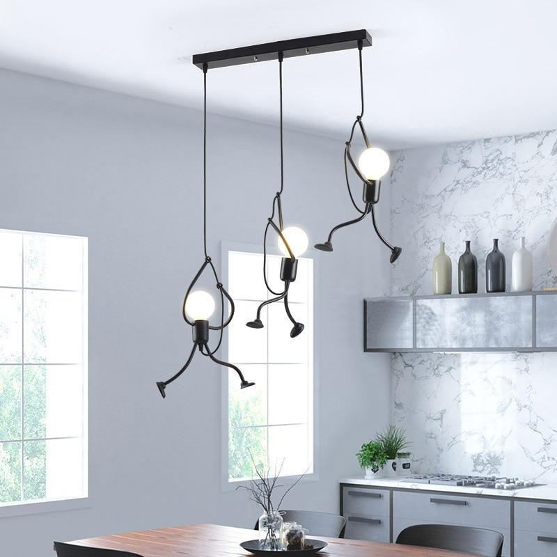 Industrial Climbing Man Pendant Light for Modern Kids Rooms