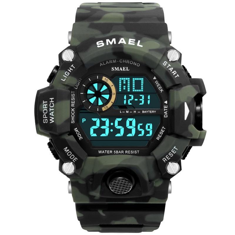 Unisex Digital Analog Sports Watch Waterproof Military Utility