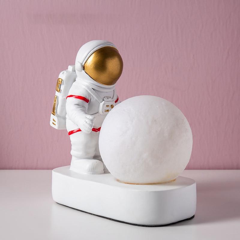 Modern Astronaut Spaceman Moon Night Light for Bedroom Decor