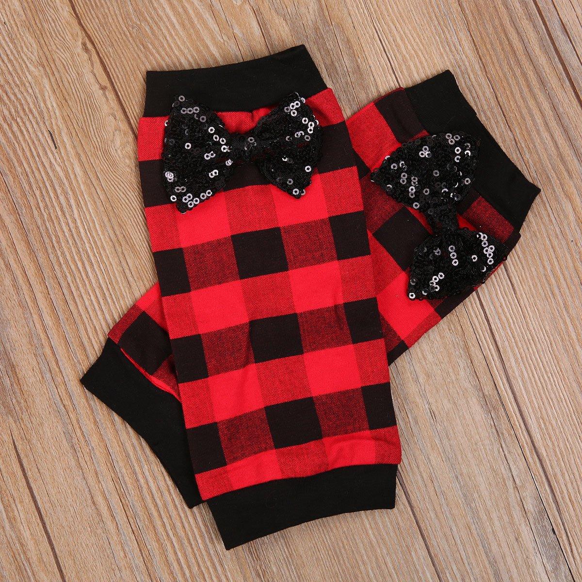 4-Piece Baby Girls Christmas Dress Set with Leg Warmers & Headband