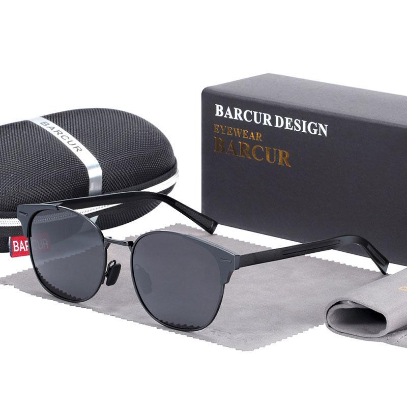 Minimalist Round Sunglasses with Aluminum Magnesium Frame