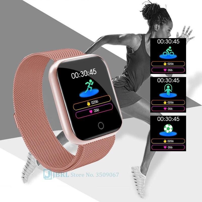 Modern Stainless Steel Square Smartwatch for Fitness and Daily Wear