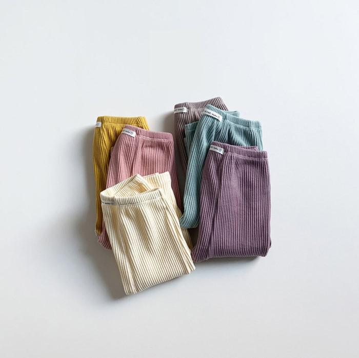 Baby & Toddler Ribbed Leggings - Comfortable Solid Cotton Pants