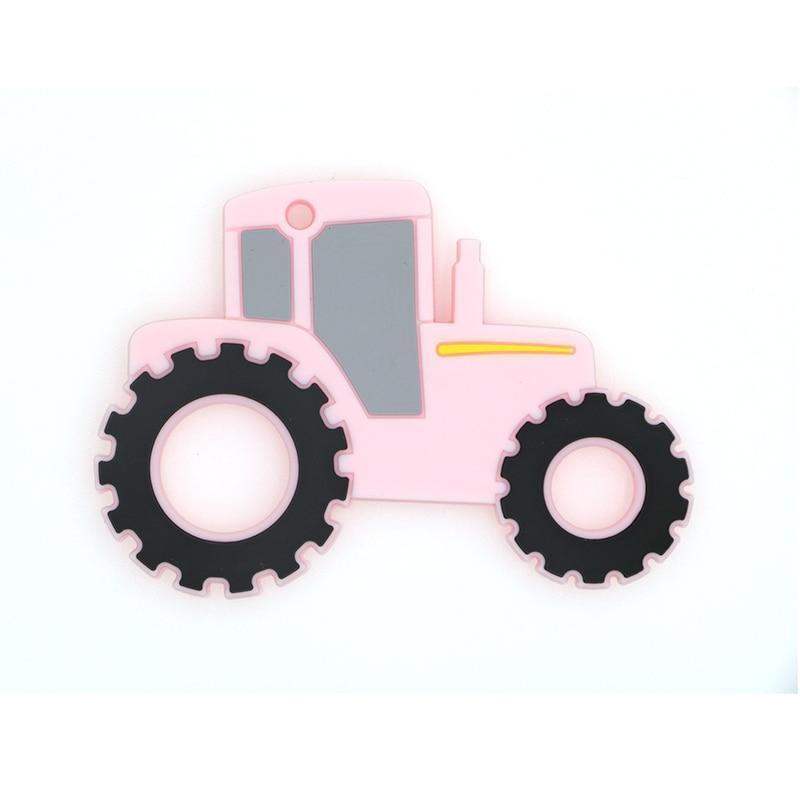 Car & Tractor Shaped Silicone Baby Teether - Pain Relief Toy