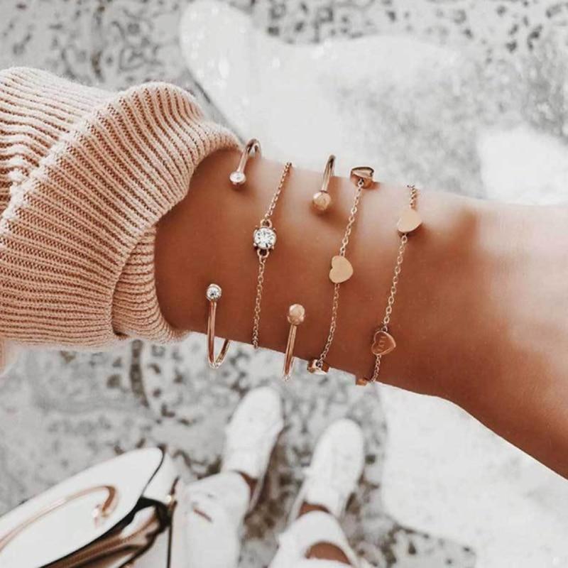 Bohemian Gold-Tone Tassel Bracelet with Shell and Crystals