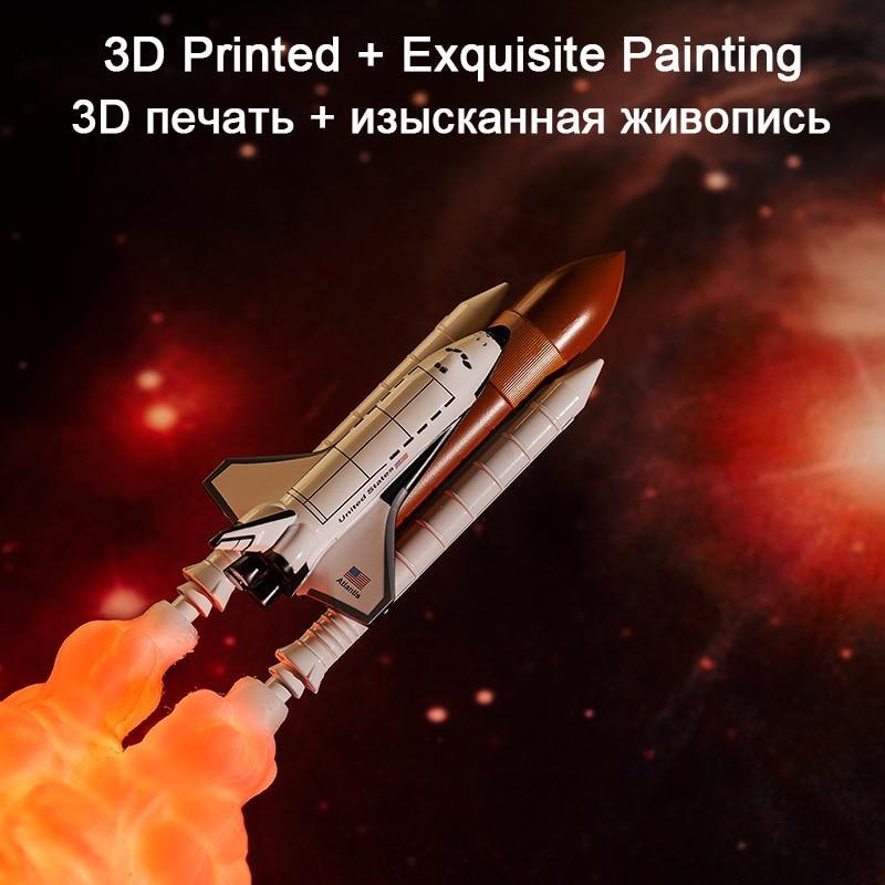 3D Rocket Space Shuttle Night Light Decorative LED Table Lamp
