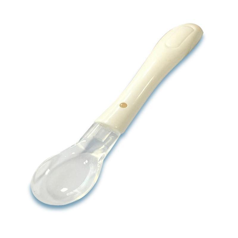 Temperature Sensing Silicone Baby Spoon, Newborn Feeding Tool