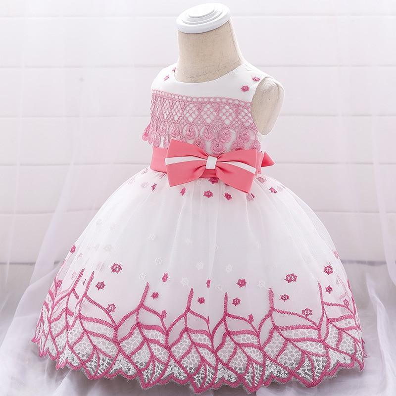Leaf Embroidered Princess Dress for Girls - Wedding & Pageant Gown
