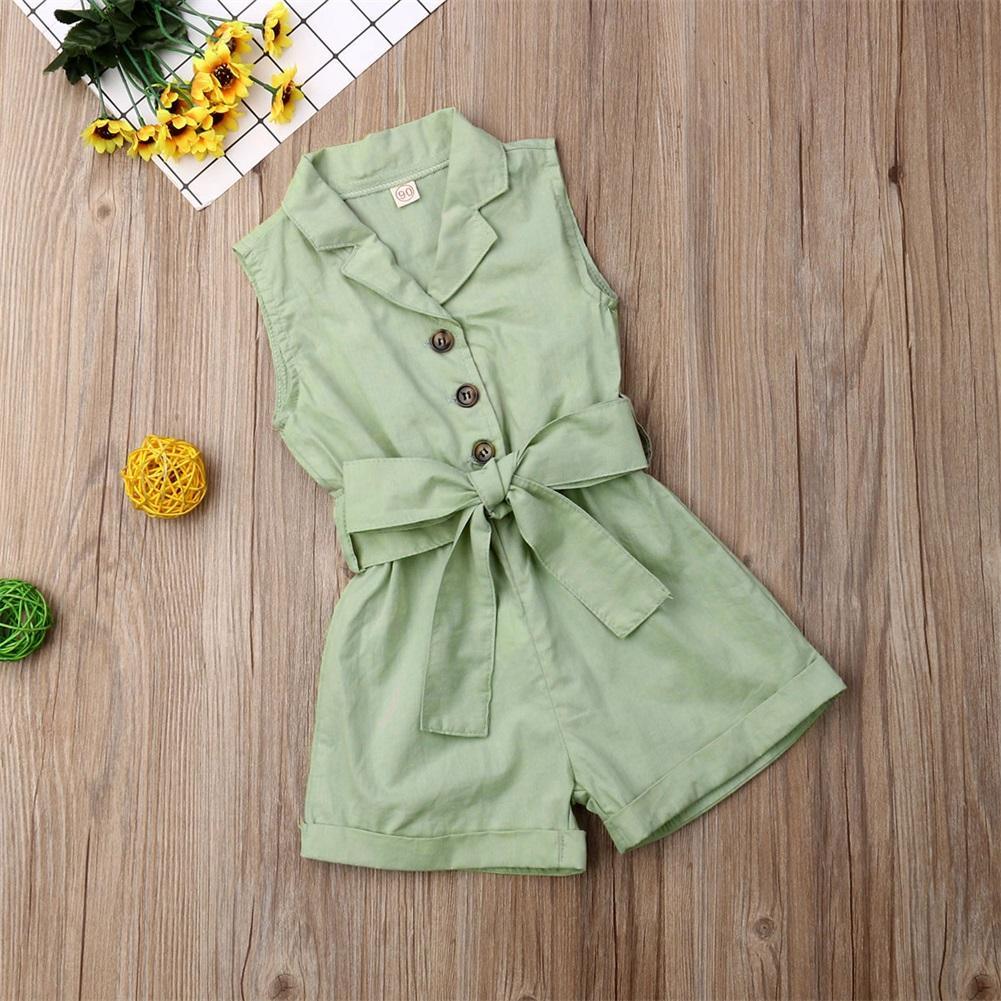 Elegant Sleeveless Summer Jumpsuit Romper for Girls, 1-6 Years