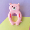 4pcs Kawaii Bear Silicone Teethers - Soft Baby Chew Toys