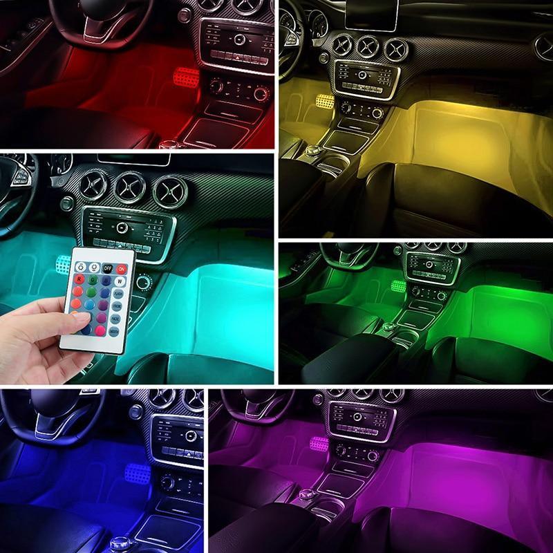 RGB LED Car Strip Lights with App Control & Music Sync Waterproof