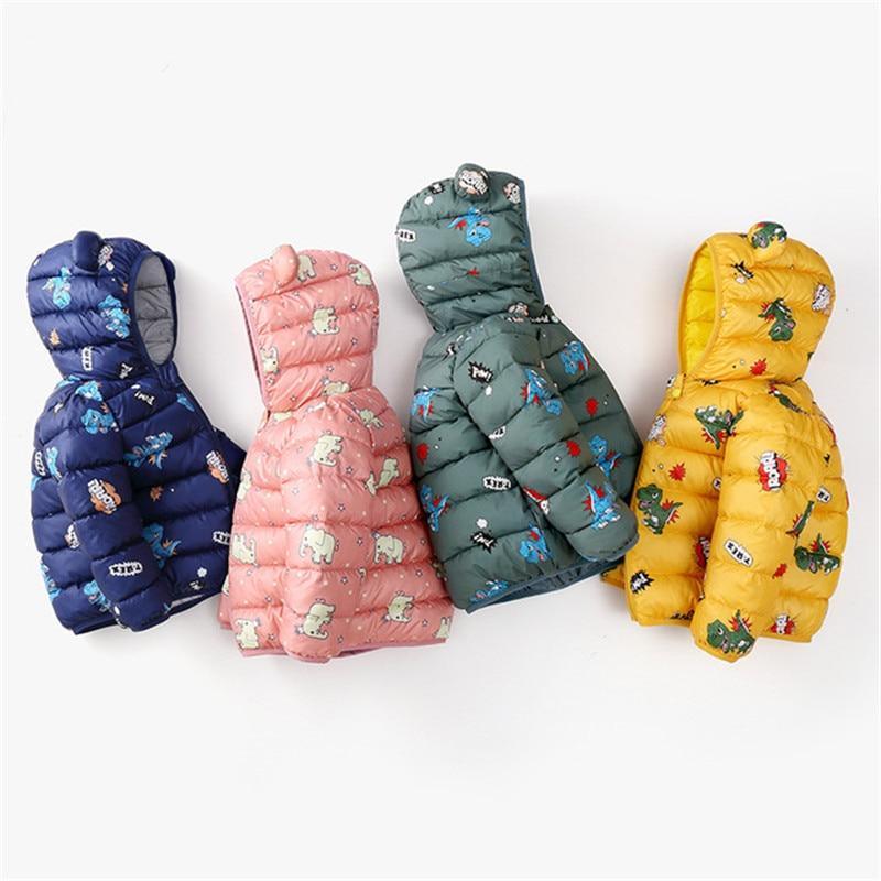 Playful Hooded Winter Jacket with Bear Ears for Kids