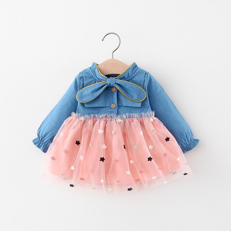 Modern Retro Baby Girls Polka Dot Party Dress - A-Line Princess