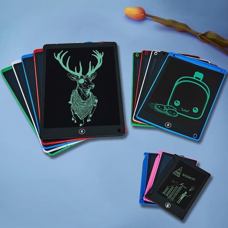 Minimalist black LCD writing tablet for children's drawing and home office memo taking
