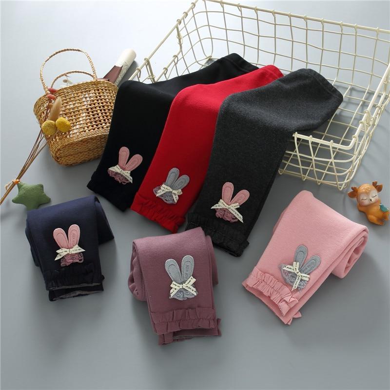 Newborn Baby Girl Knit Leggings Solid Color Elastic Waist