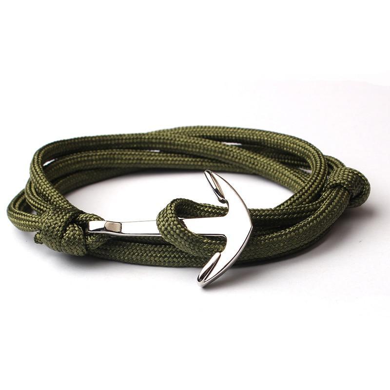 Navy Blue Nautical Anchor Bracelet for Men and Women