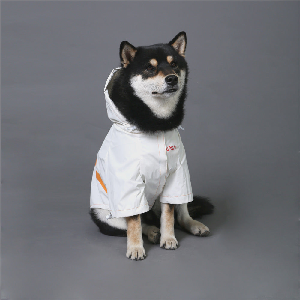 Yellow and Black Waterproof Dog Rain Jacket with Reflective Details - Image 48