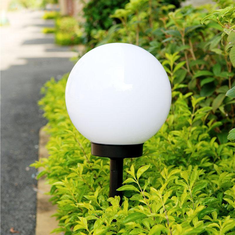 Modern Minimalist Moon Ball LED Solar Garden Pathway Lamp