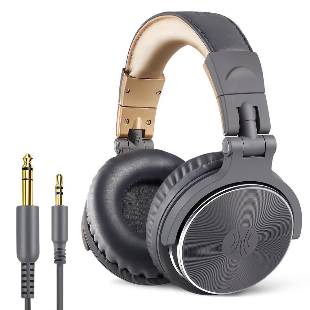 Professional Studio Monitor DJ Headphones with Leather Earpads
