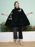 Joban Fashion Black Hand Embellished Cape Style Kurta with Bellbottom Pants
