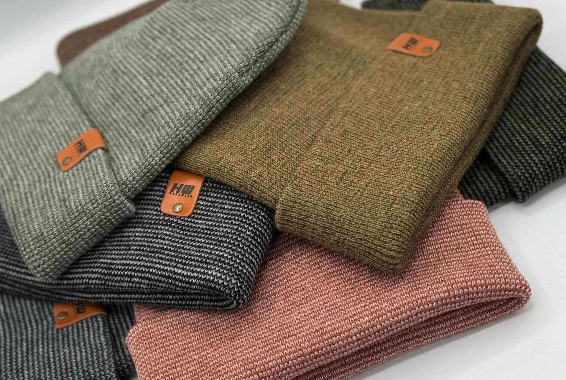 HAAKWEAR Traditional Classic Fusion Cuffed Beanie - Burgundy / Pink, Made in USA