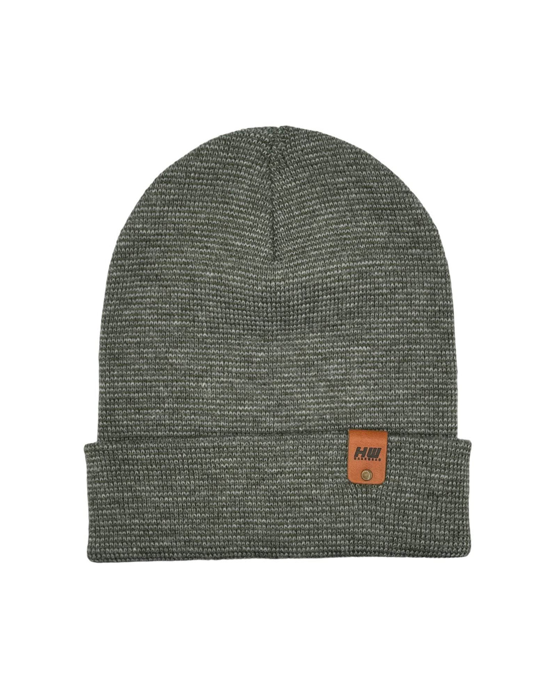 HAAKWEAR Traditional Classic Fusion Cuffed Beanie - Gray / Green, Made in USA