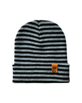 HAAKWEAR Traditional Classic RORO Cuffed Beanie / Hat - Black / Gray, Made in USA