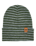 HAAKWEAR Traditional Classic RORO Cuffed Beanie / Hat - Gray / Green, Made in USA