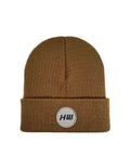 HAAKWEAR Cuffed Wide Ribbed Striped Beanie / Hat, Limited Edition - Made in USA Camel Brown