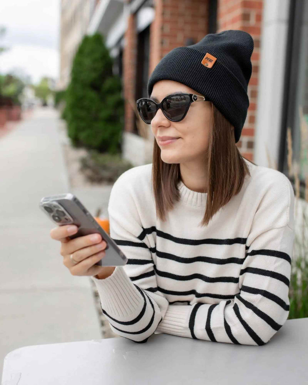 HAAKWEAR Traditional Charcoal Black Beanie | Classic Cuffed Knit Hat | Made in USA