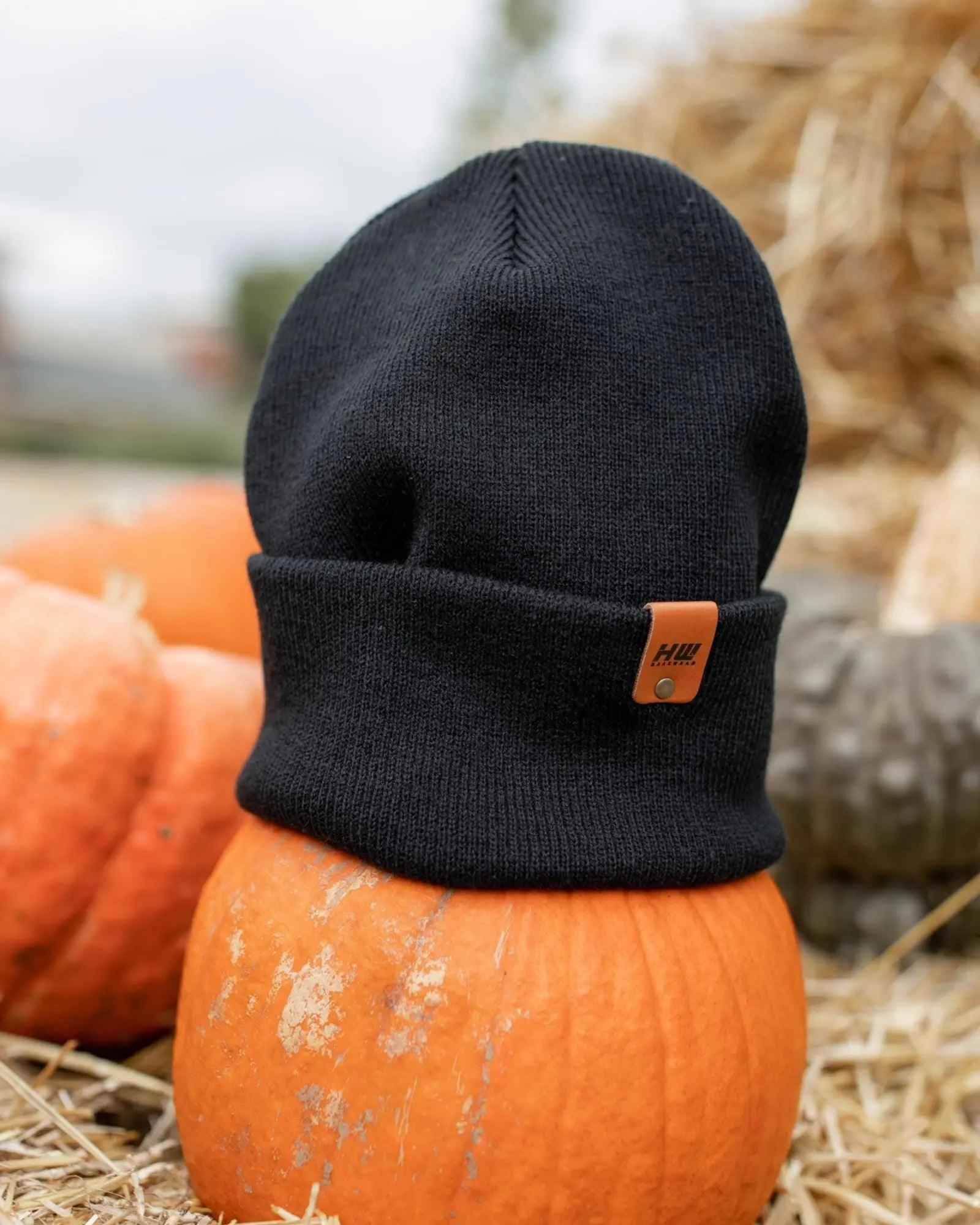 HAAKWEAR Traditional Charcoal Black Beanie | Classic Cuffed Knit Hat | Made in USA