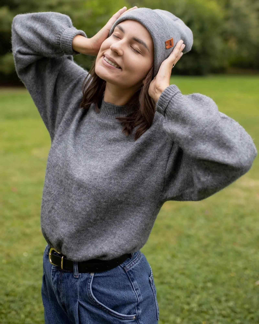 HAAKWEAR Traditional Koala Gray Beanie | Classic Cuffed Knit Hat | Made in USA