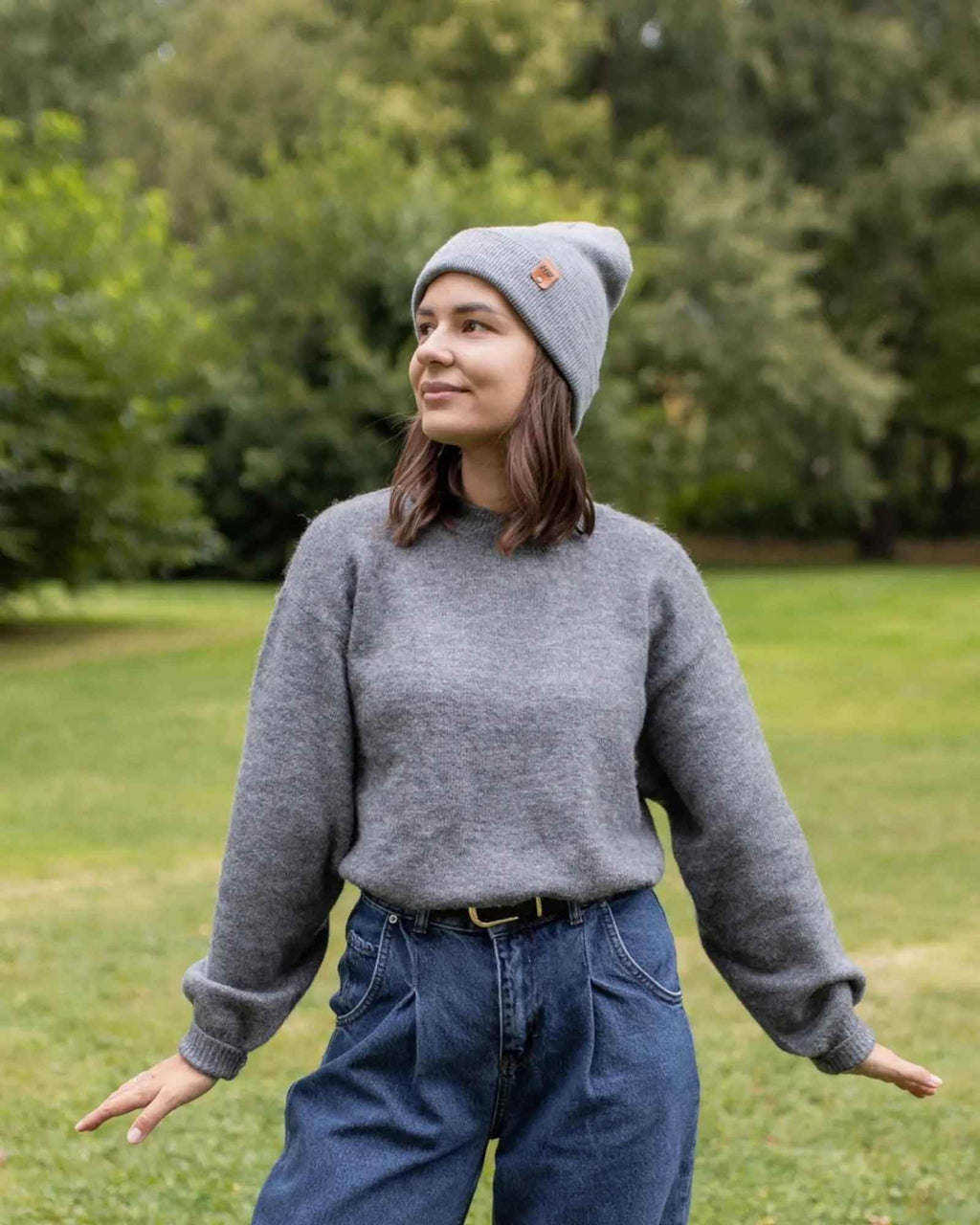 HAAKWEAR Traditional Koala Gray Beanie | Classic Cuffed Knit Hat | Made in USA