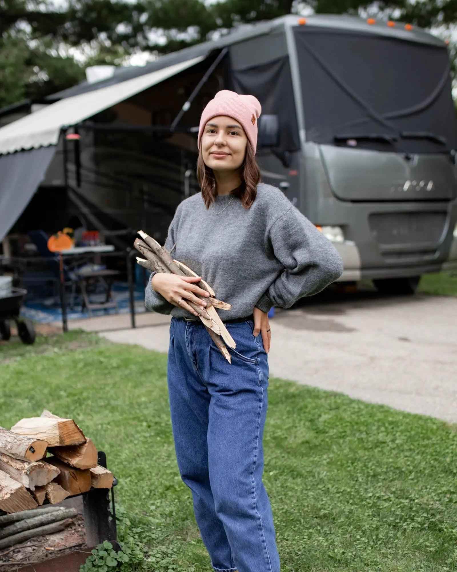 HAAKWEAR Traditional Pearl Pink Beanie | Classic Cuffed Knit Hat | Made in USA