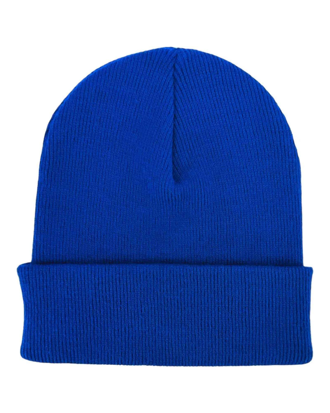 HAAKWEAR Traditional Sapphire Blue Beanie | Classic Cuffed Knit Hat | Made in USA