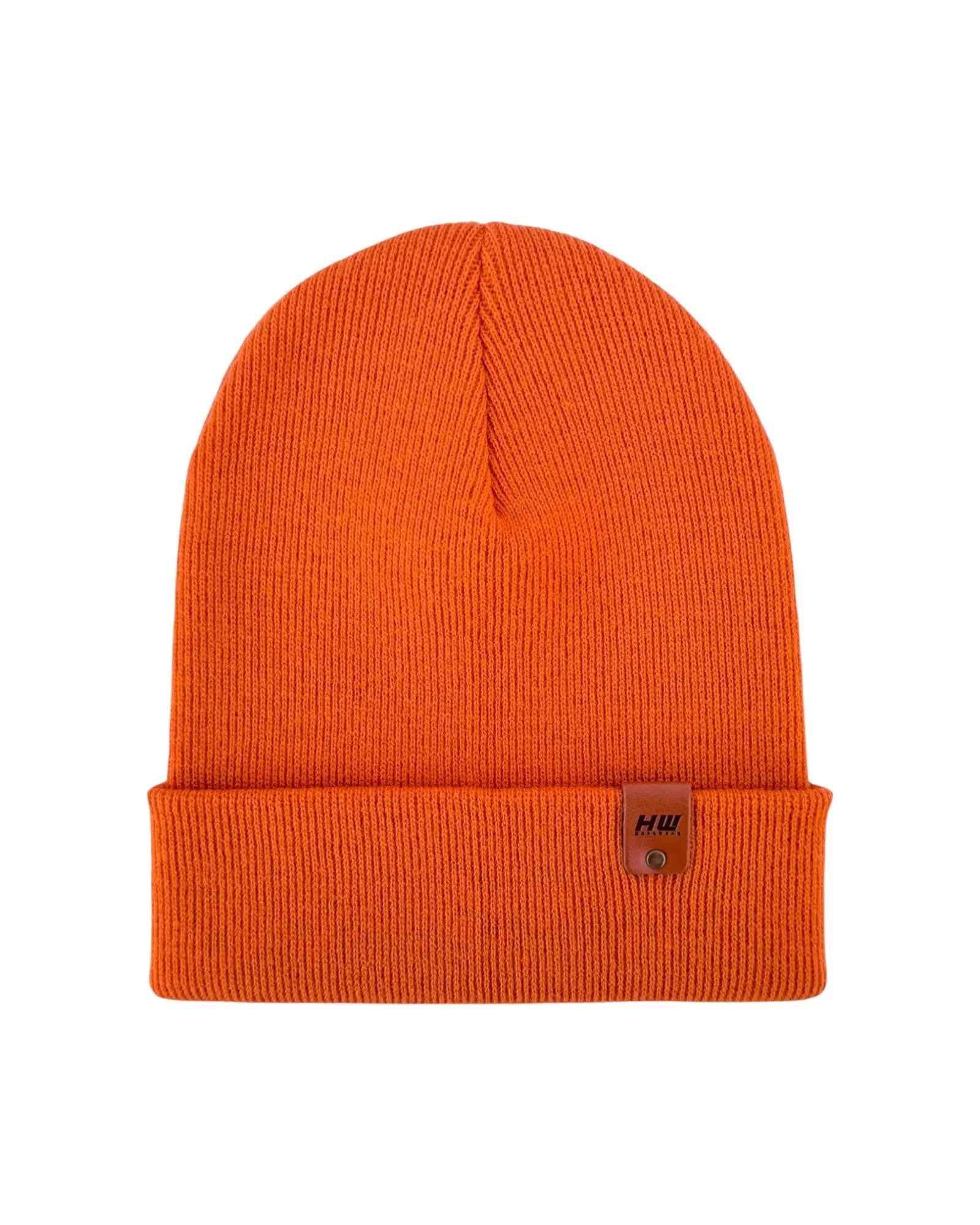 HAAKWEAR Traditional Tiger Orange Beanie | Classic Cuffed Knit Hat | Made in USA