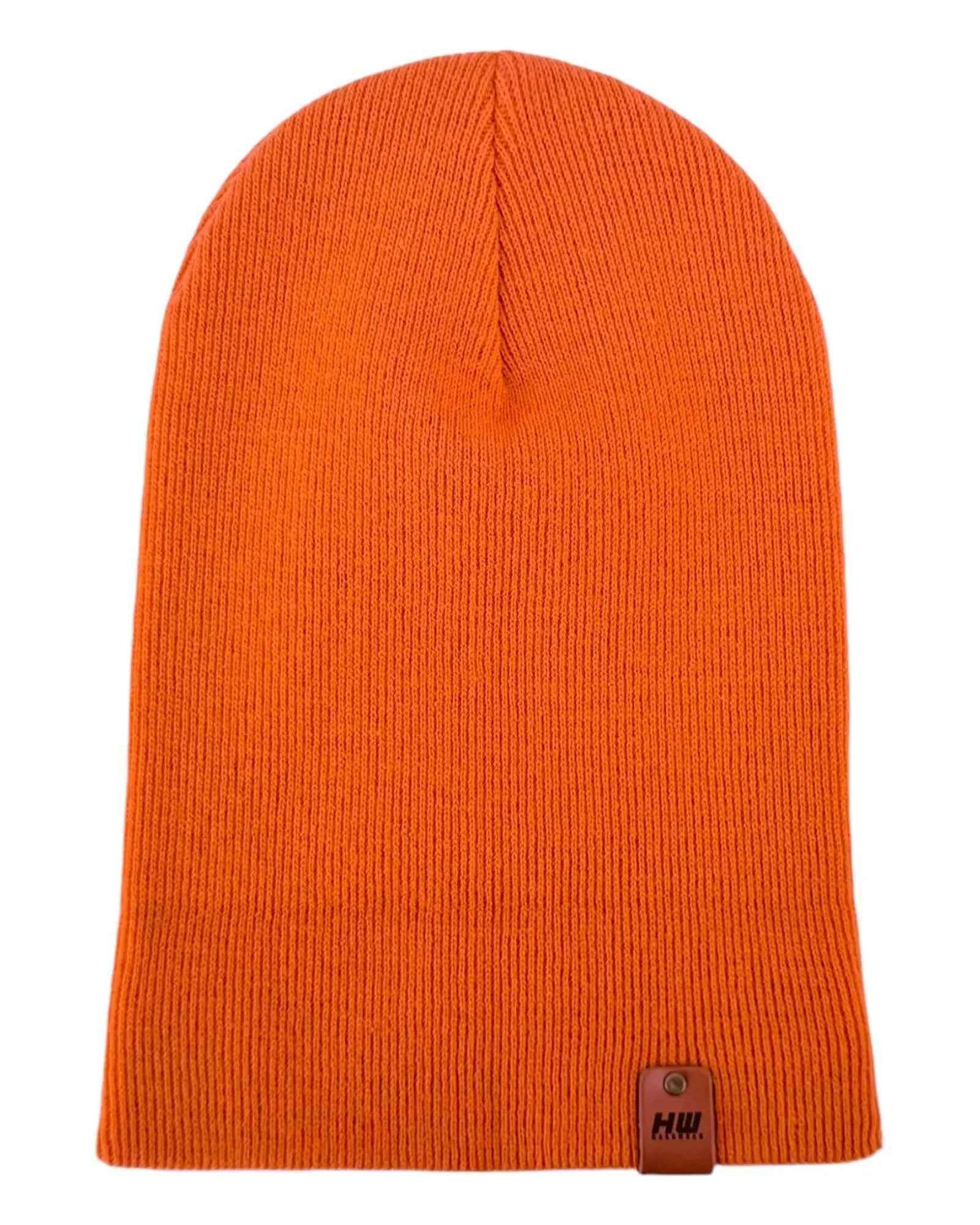 HAAKWEAR Traditional Tiger Orange Beanie | Classic Cuffed Knit Hat | Made in USA