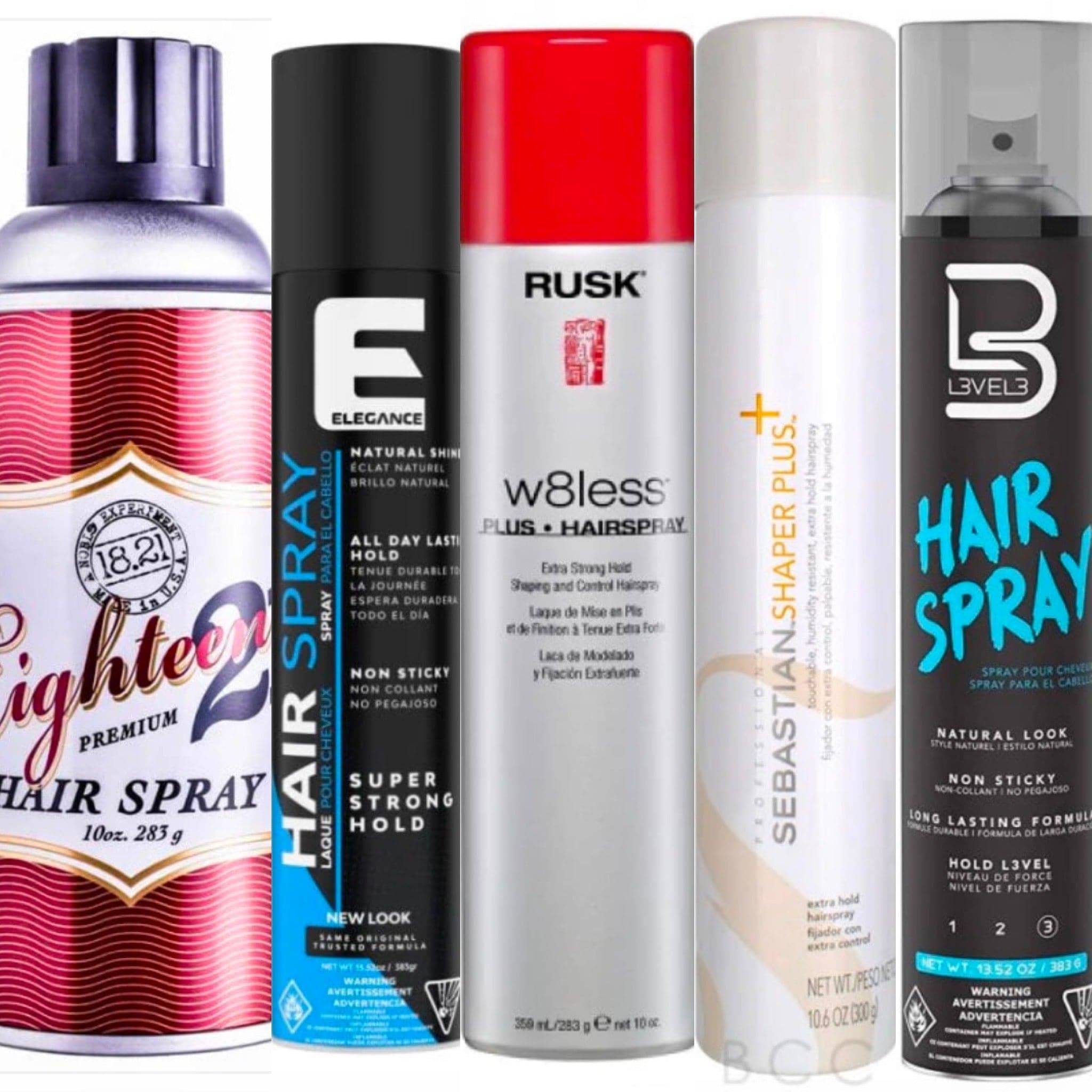 Professional Hairspray Power Pack featuring 5 top-rated hair styling sprays