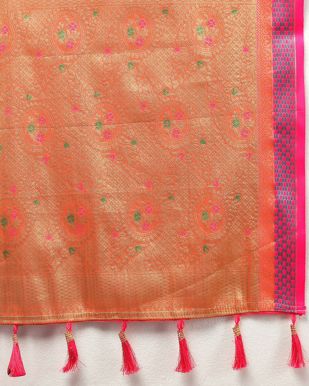 Cream Kanjivaram Silk Saree with Traditional Zari Woven Design