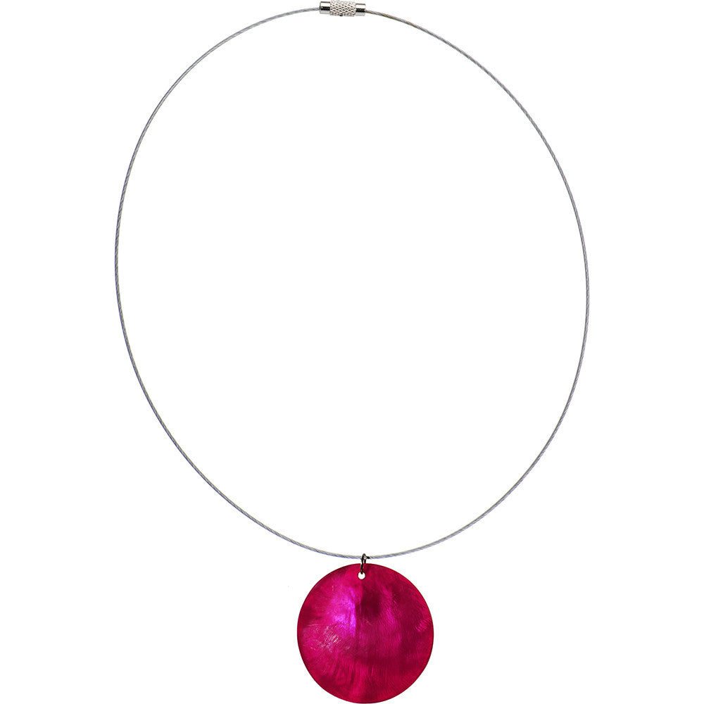 Handcrafted Red Hammershell Wire Choker
