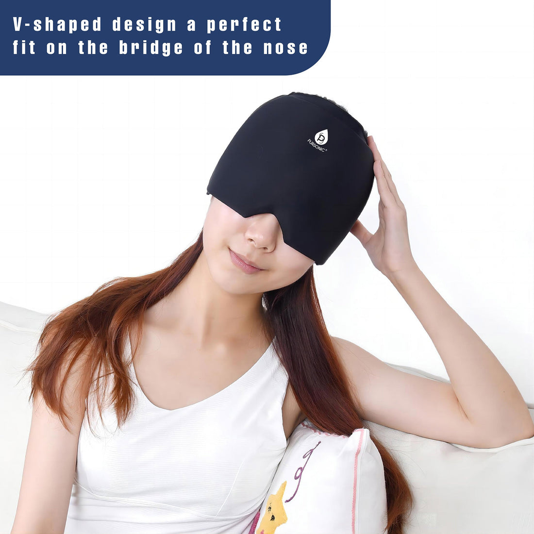 Total Tension Relief: Pursonic 3D Shiatsu Back Massager & Hot/Cold Gel Migraine Cap