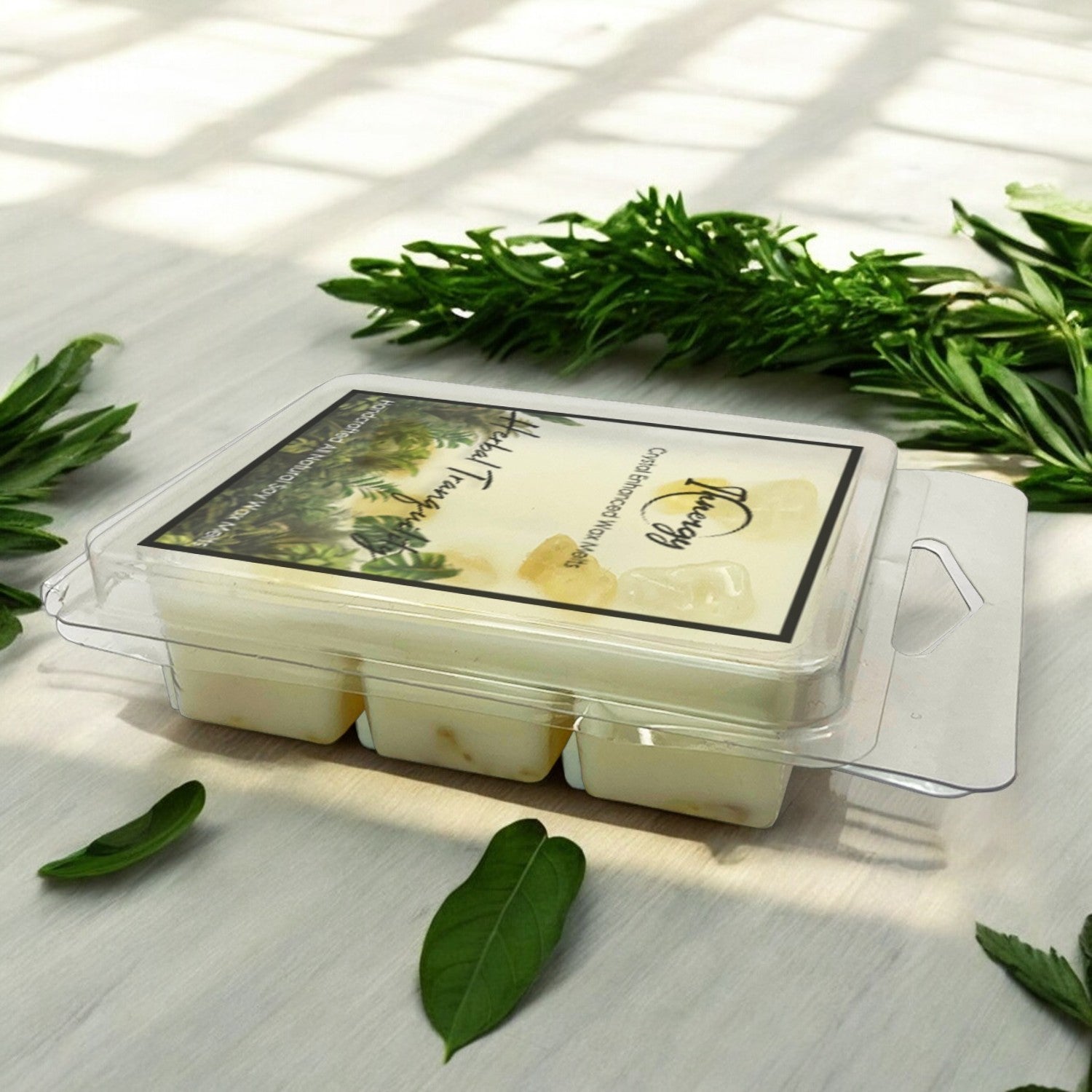 Herbal Tranquility Crystal-Enhanced Premium Coconut-Soy Wax Melts