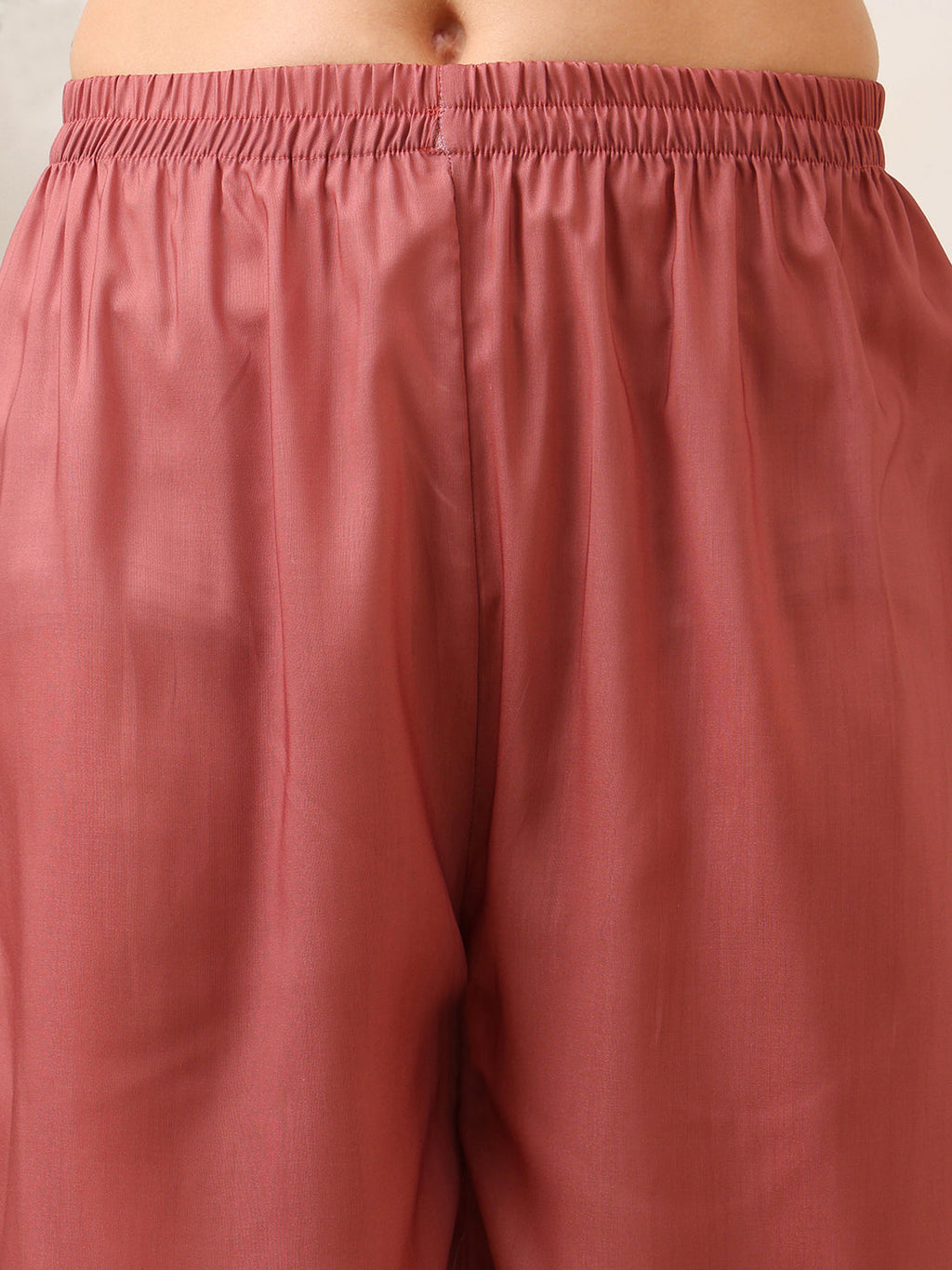 Pink Embroidered Asymmetric Silk-Blend Kurta with Palazzo