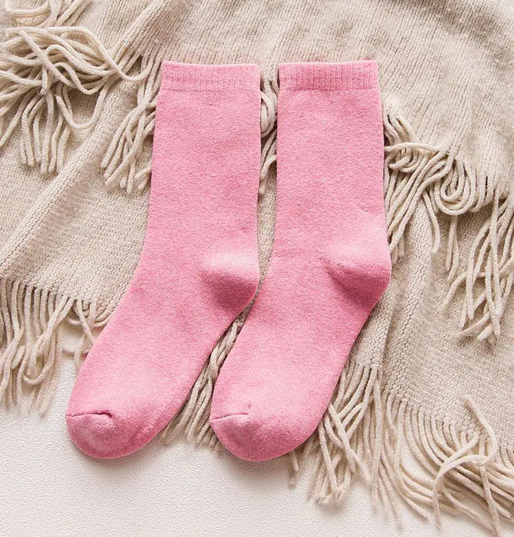 Women's Thick Cotton Thermal Crew Socks for Fall and Winter - Image 14