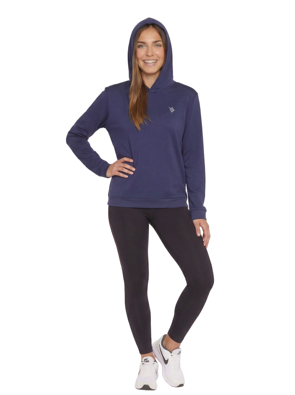 Women's Hillside Performance Hoody in Navy - Image 2
