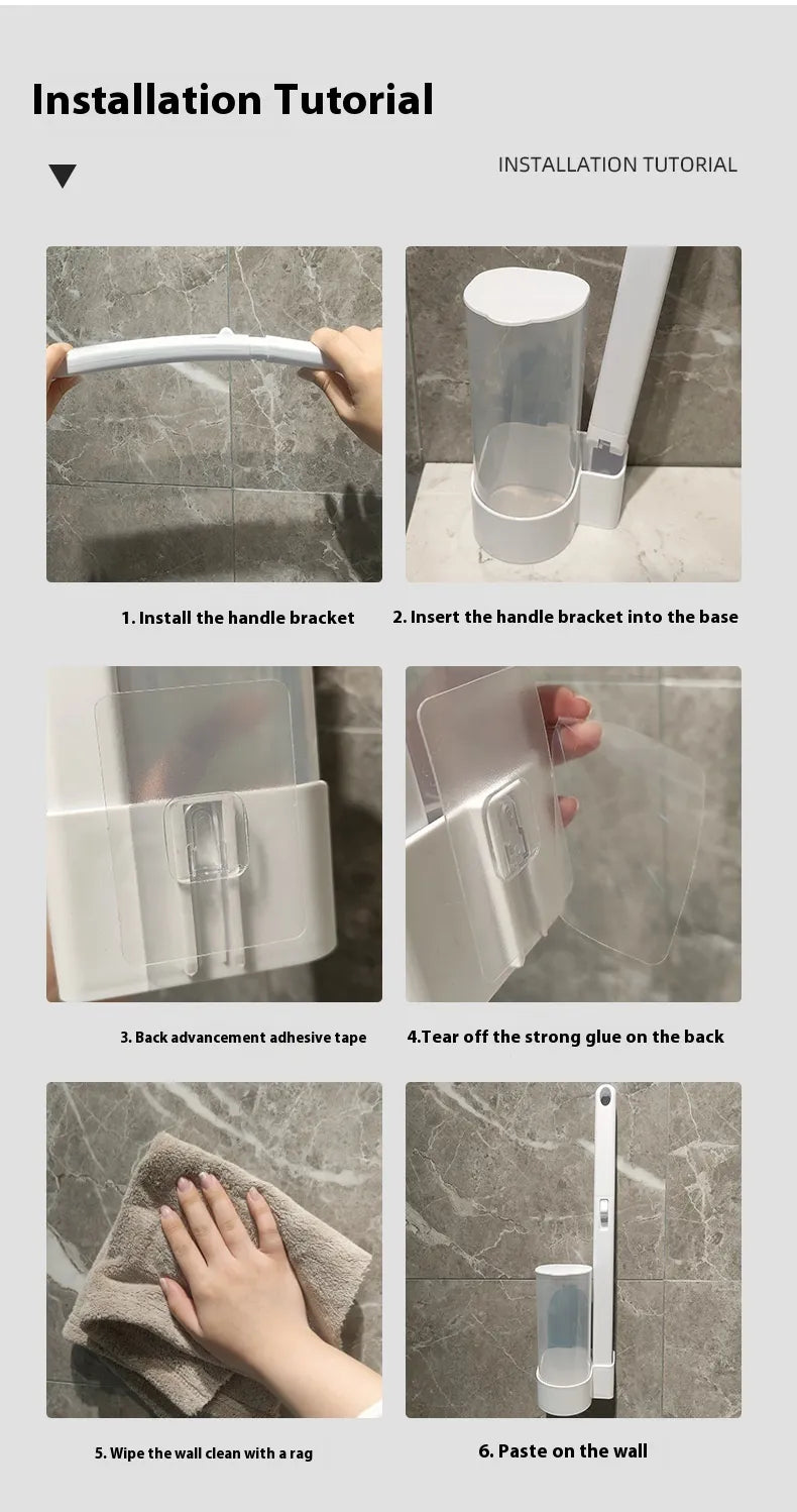 Bathroom Wall-mounted Long Handle Household Cleaning Sets
