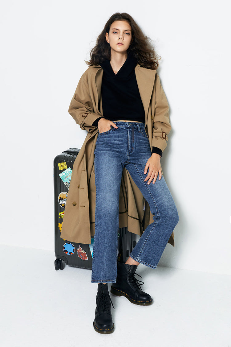 High Rise Kick Crop Jeans - Hotel California