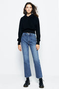 High Rise Kick Crop Jeans - Hotel California
